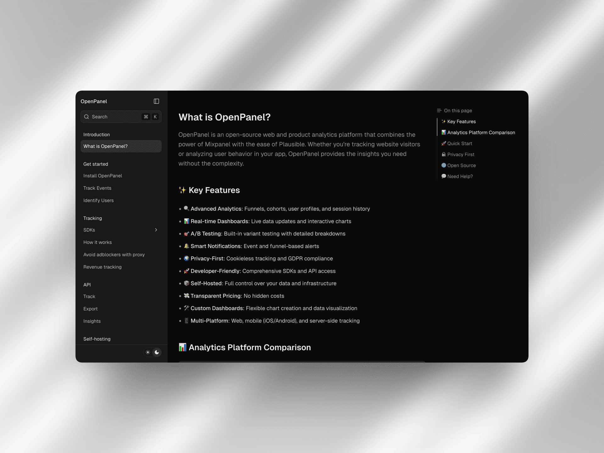 Openpanel OpenPanel Review : An open-source web... - Findly.tools Blog